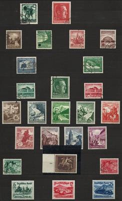 **/gestempelt - Sammlung D.Reich 1938/1945, - Známky a pohlednice