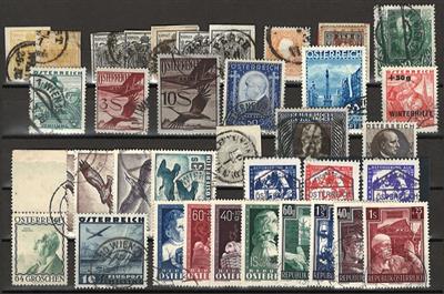 gestempelt - Sammlung Österr. ab 1850 bis ca. 1980 mit etwas Feldpost u. Dubl., - Briefmarken und Ansichtskarten