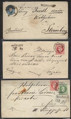 Poststück - Österr. Kl. Sammlung Österr. Ganzsachen u. Ztgs.-Schleifen 1861 - 1908, - Stamps and Postcards