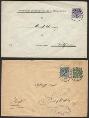 Poststück - Partie Ganzsachen altd. Staaten 1855-1889, - Briefmarken und Ansichtskarten