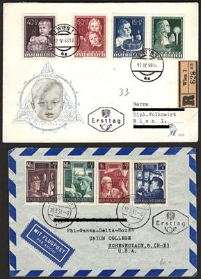 Poststück - partie meist FDCs und - Briefmarken und Ansichtskarten