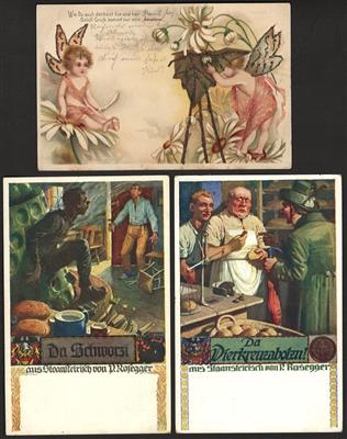 Poststück - Partie Motivkarten u.a. Holzkarte, - Francobolli e Cartoline