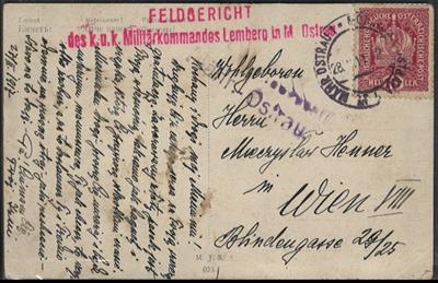 Poststück - Partie Österr. Feldpost mit Werbekarten u.a. Spottkarten etc., - Známky a pohlednice