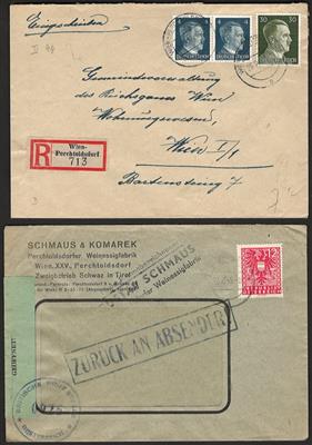 Poststück - Partie Poststücke mit Bezug Perchtoldsdorf, - Známky a pohlednice