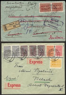 Poststück - Partie Poststücke Österr. I. Rep. mit viel Inflation mit Reko, - Francobolli e Cartoline