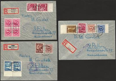 Poststück - Partie Reko - Post aus Oberösterreich aus 1946 über die Zensur nach ST. PÖLTEN, - Známky a pohlednice