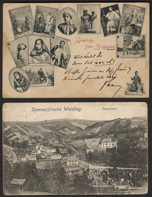 Poststück - Reichh. Partie AnsichtsGlückwunsch-, - Briefmarken und Ansichtskarten