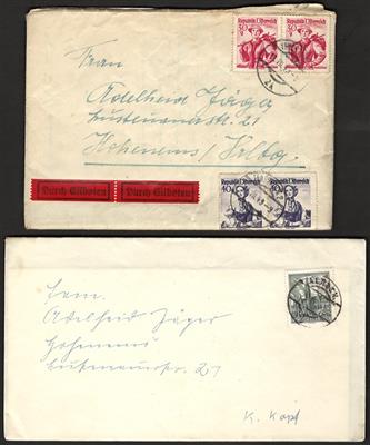 Poststück - Reichh. Partie Zivilpost Ostmark, - Francobolli e Cartoline