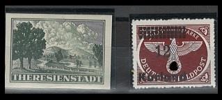 **/*/gestempelt/Briefstück - Partie D. Bes. WK II mit Gen. Gouv., - Briefmarken und Ansichtskarten