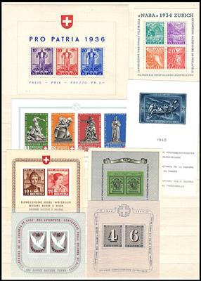 **/*/gestempelt - Partie Schweiz ab ca.1909 u.a. mit Blockausg., - Známky a pohlednice