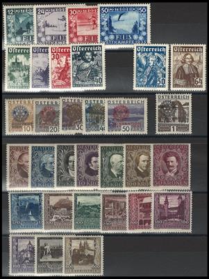 */(*) - Kl. Partie Österr. I. Rep. mit FIS I *, - Stamps and postcards