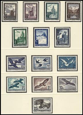 ** - Österr. - Sammlung 1945/2001 mit Trachten II - Kindheit - Kärnten - Flug 1950/53 - Wiederaufbau II - 10Jahre Rep., - Stamps and postcards