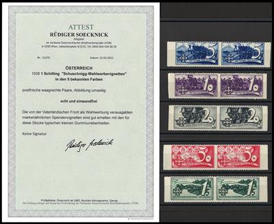 ** - Österreich 1938 - Schuschnigg Wahlwerbevignetten, - Stamps and postcards