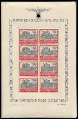 ** - Partie Bögen - Bogenteile und Einheiten D. Bes. WK II mit ein wenig Kroatien, - Briefmarken und Ansichtskarten