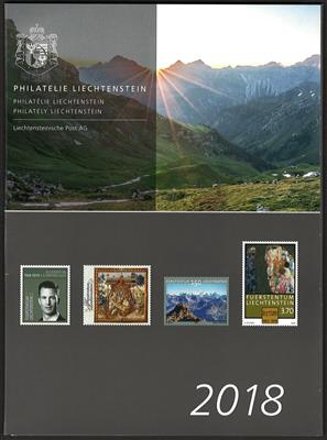 ** - Partie FRANKATURWARE Liechtenstein in Jahresmappen aus 1996 & 2018, - Známky a pohlednice