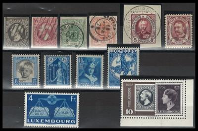 gestempelt/*/** - Sammlung Luxemburg ab 1852, - Briefmarken und Ansichtskarten