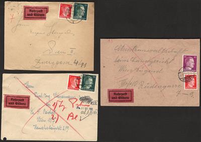 Poststück - 7 Wiener Rohrpostbriefe Ostmarkzeit, - Známky a pohlednice