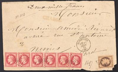 Poststück/Briefstück - Frankreich, - Briefmarken und Ansichtskarten