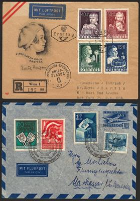 Poststück/Briefstück - Österr. - Partie FDCs - Ersttagsbelege und Poststücke ab 1945, - Briefmarken und Ansichtskarten