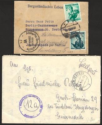 Poststück/Briefstück - Österr. - Partie Poststücke ca. 1938/1952, - Známky a pohlednice
