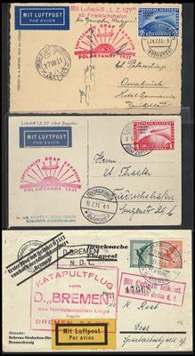 Poststück/Briefstück - Partie Poststücke D.Reich ca. 1923/1932 u.a. mit Zeppelinpost, - Stamps and postcards