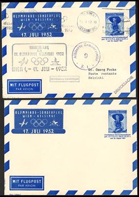 Poststück - Österr. - Privataerogramm Schneiderbauer Nr. 5 (siehe Seite 260) - gelaufen und ungelaufen, - Známky a pohlednice