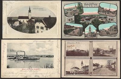 Poststück - Partie AK NÖ u.a. mit - Stamps and postcards