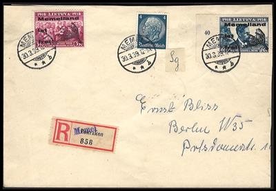 Poststück - Partie Poststücke Saargebiet, - Briefmarken und Ansichtskarten