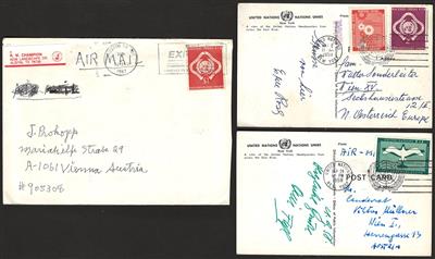 Poststück - UNO NY u. Genf ungewöhnliche Vielfalt von Bedarspost, - Známky a pohlednice