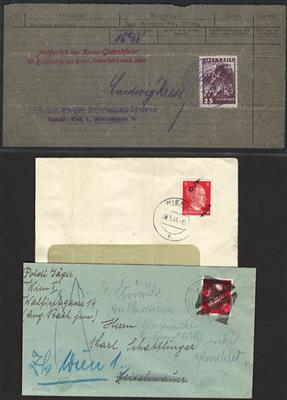 Poststück/Briefstück - Partie Poststücke Österr. meist II. Rep. mit etwas Ostmark, - Briefmarken und Ansichtskarten