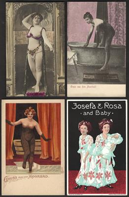 Poststück - Partie Motivkarten "Frauen" (dabei 1 Reliefkarte) und "Kinder", - Francobolli