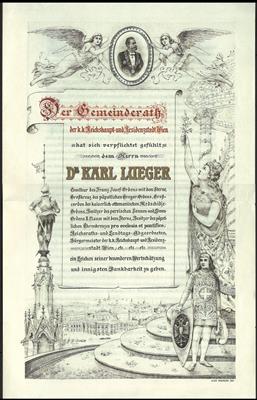 Poststück - Reichh. Dokumentation von Karl Lueger bis in die NS-Zeit, - Francobolli
