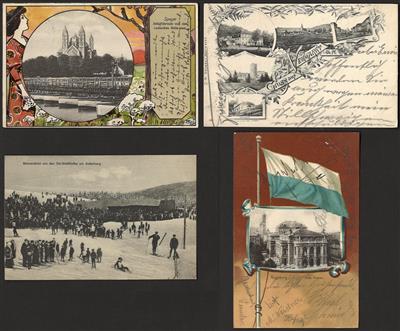 Poststück - Reichh. Partie AK Deutschland, - Briefmarken und Ansichtskarten