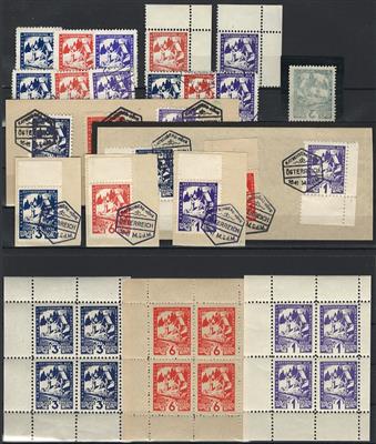 **/*/gestempelt/Briefstück - Partie Botenpost Katschberg, - Briefmarken und Ansichtskarten