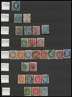 .gestempelt/*/** - Sammlung Norwegen 1856/1992, - Briefmarken und Ansichtskarten