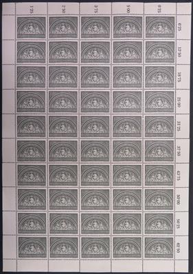 ** - Reichh. Partie Bögen und Bogenteile Österr. ab 1945/ca.1957, - Briefmarken und Ansichtskarten