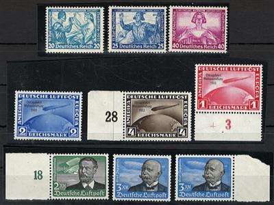 **/* - Sammlung D.Reich 1933/1945 u.a. mit Chicagofahrt, - Briefmarken und Ansichtskarten