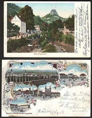 Poststück - Ansichtskarten Böhmen u. Mähren - (ca. 100), - Známky