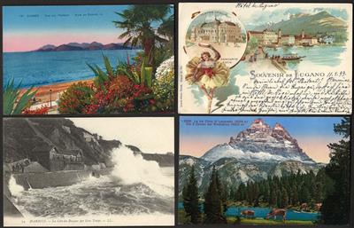 Poststück - Ansichtskarten - Schweiz - Frankreich (ca. 140), - Stamps