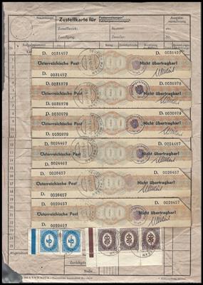 Poststück - Österr. 1948 - 3 Zustellkarten/Tagesrechnungen - Stamps