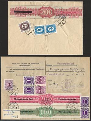 Poststück - Österr. II. Rep. - Partie Portobelege ab ca. 1950ern mit vielen interess. Stücken, - Francobolli