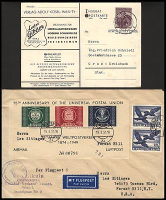 Poststück - Partie Ganzsachen Österr. II. Rep. mit Trachten II, - Briefmarken und Ansichtskarten