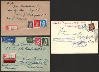 Poststück - Partie Ostmarkbelege aus Wien, - Francobolli