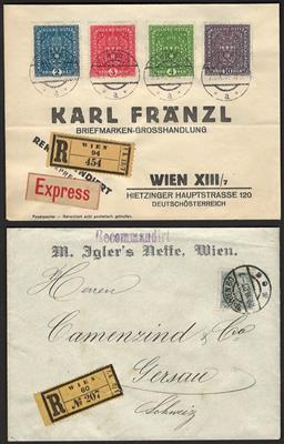 Poststück - Partie Poststücke Österr. Monarchie ab Ausg. 1867 u.a. mit Reko - Perfin - Firmenkuverts etc., - Známky