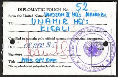 Poststück - Partie UNO und EU Einsätze in Afrika ab ca. 1992, - Stamps
