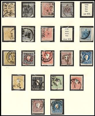 .gestempelt - Österr. - Sammlung  1850/ 1918, - Francobolli e cartoline