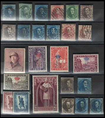 .gestempelt/*/** - Sammlung Belgien meist ca. 1849/1969, - Známky a pohlednice