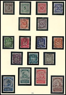 .gestempelt - Sammlung D.Reich 1872/1945 u.a. Nr. 344/50, - Stamps and postcards