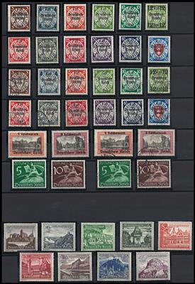 **/gestempelt - Sammlung D.Reich 1938/1945 - ** und gestempelt gesammelt, - Stamps and postcards