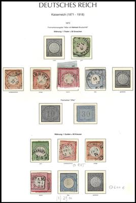 .gestempelt/(*) - Sammlung + Dubl. D.Reich Brustschilde a. Albumbl., - Stamps and postcards